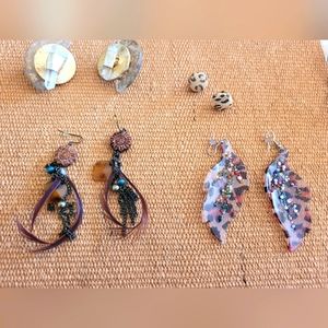 Animal Print & Feather Fashion Earing Lot